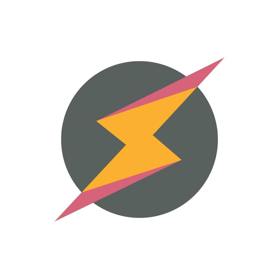 lightning bolt icon design vector template