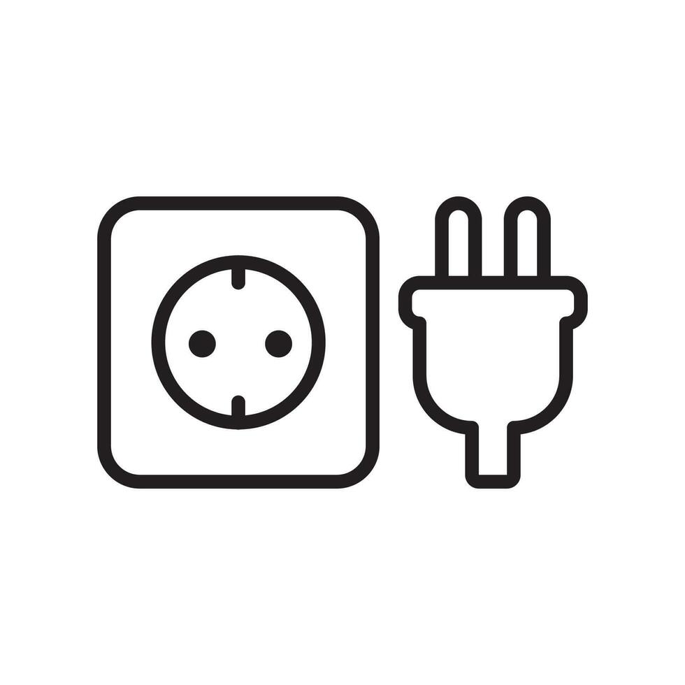 socket outlet plug in icon design vector template