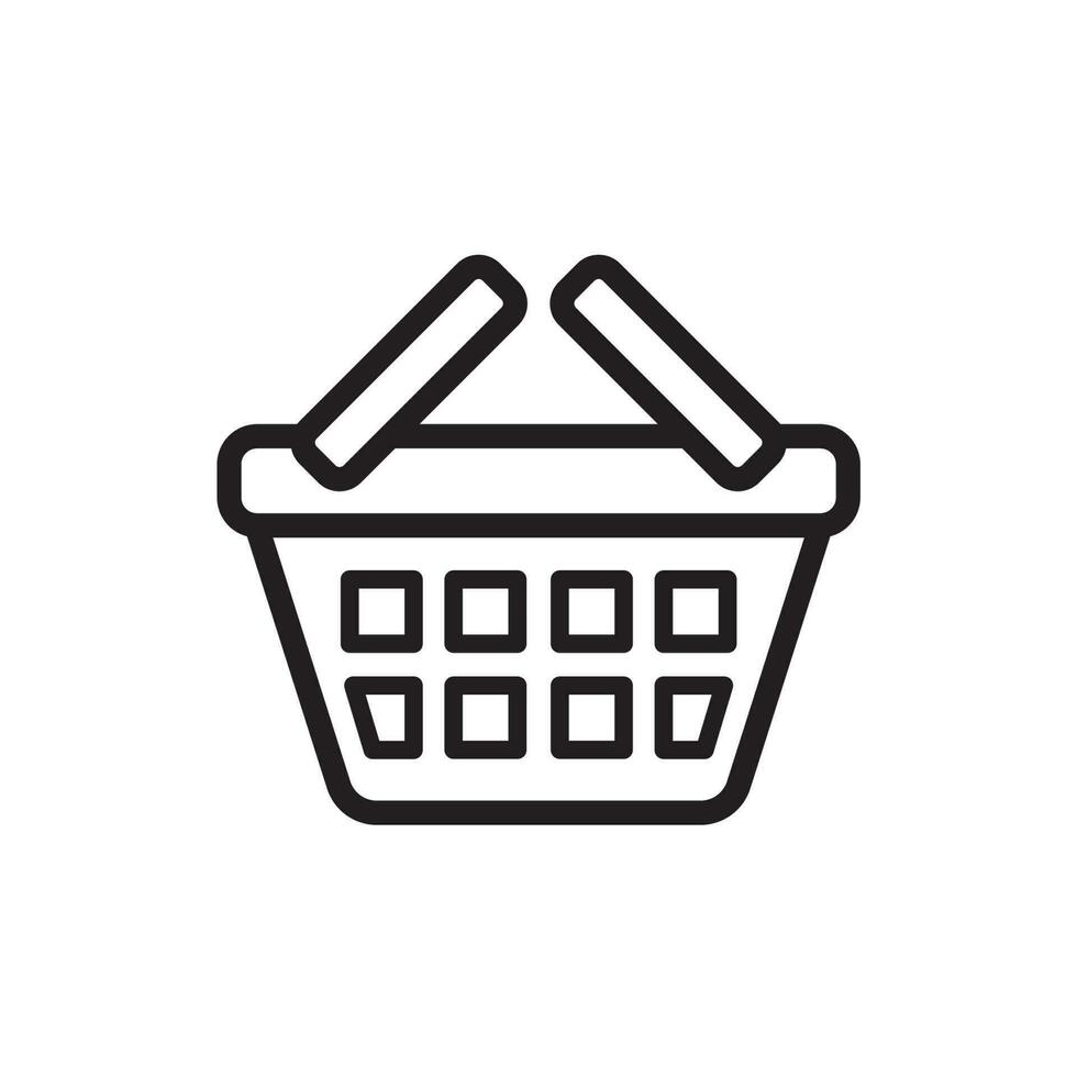 compras cesta icono diseño vector