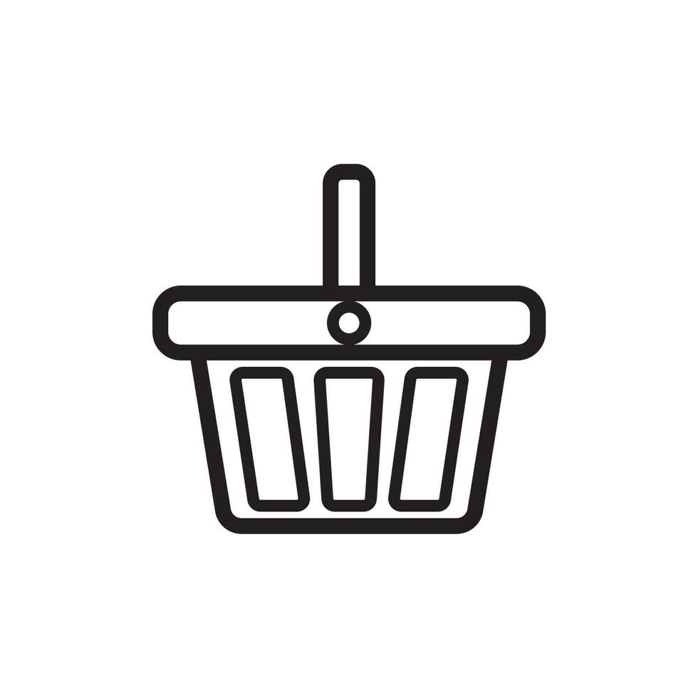 compras cesta icono diseño vector