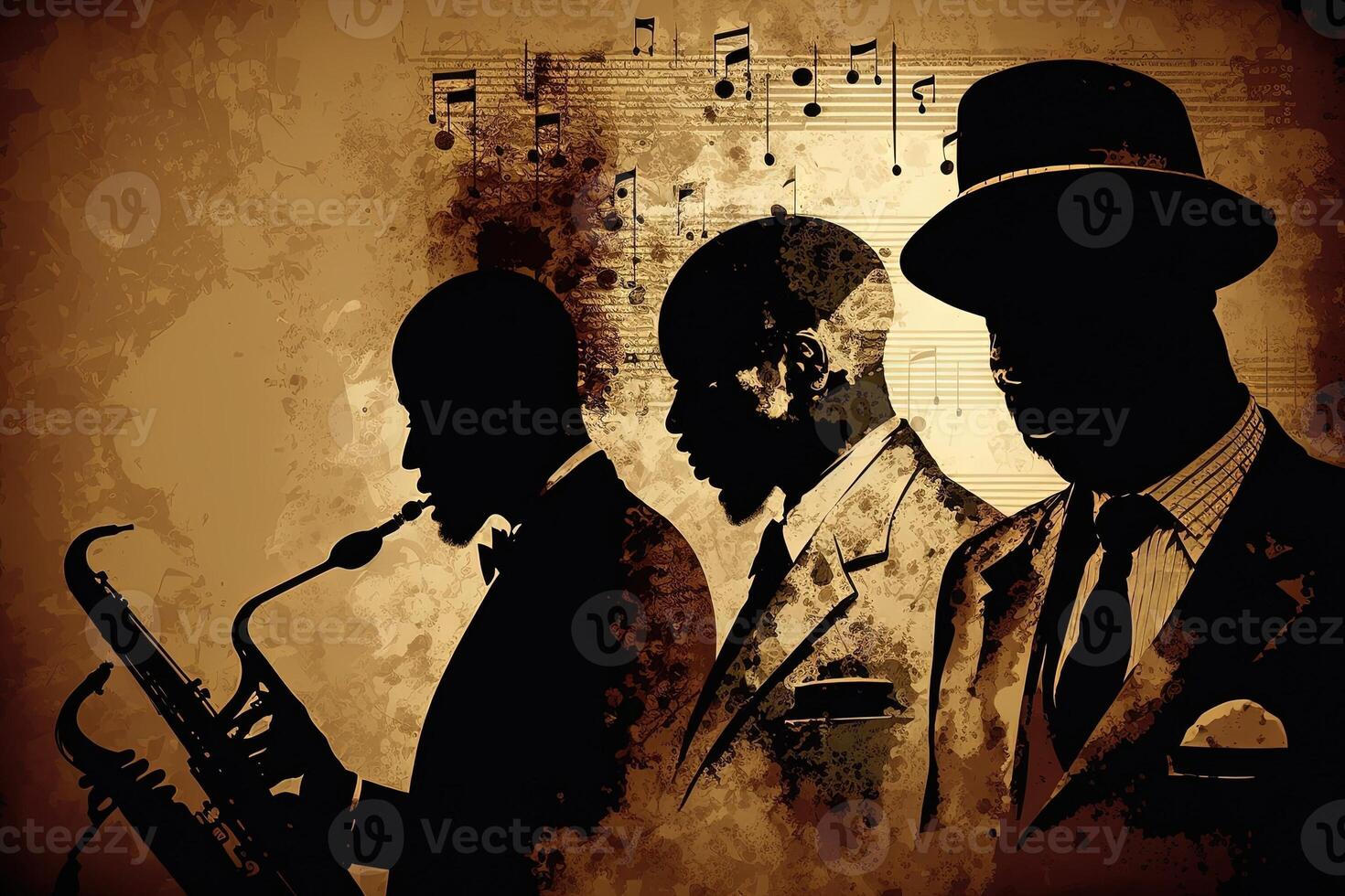 International world jazz day poster design abstract illustration photo