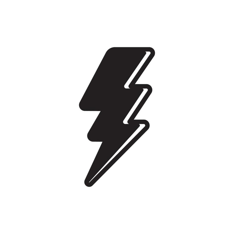 lightning bolt icon design vector template