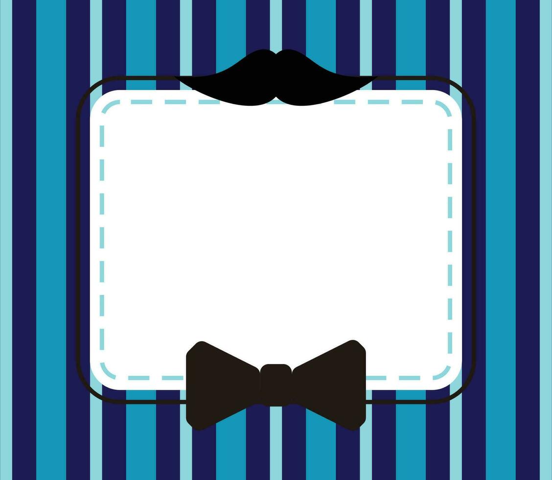 de ather día fondo, Bigote y Corbata icono con gratis espacio para texto. modelo para bandera, póster, social medios de comunicación, web, saludo tarjeta. vector