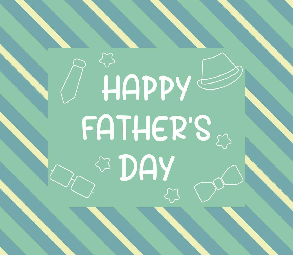 father's day background, hat, tie, glasses and stars icon. vector for banner, poster, social media, web, greeting card.