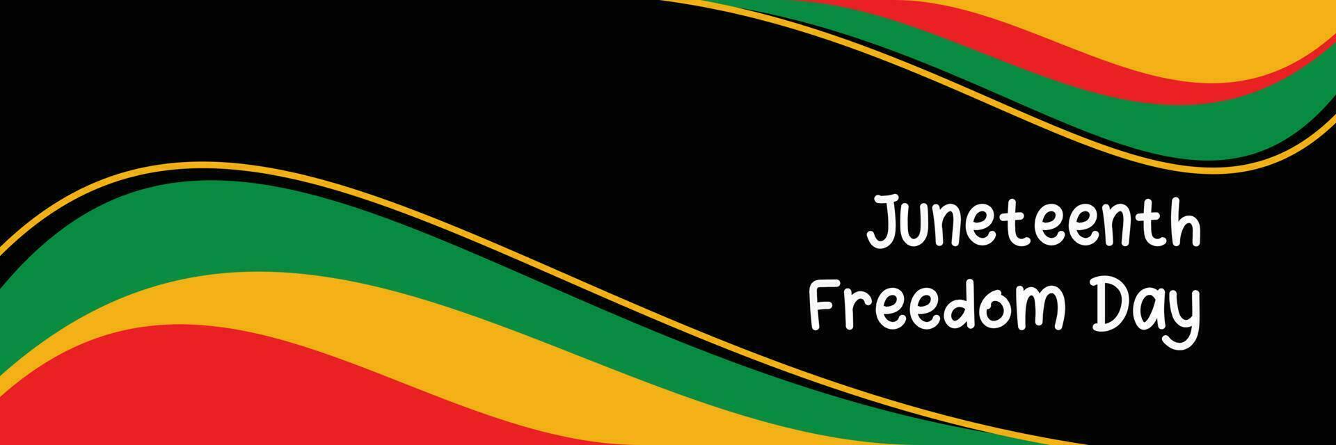 Juneteenth theme wavy abstract background, freedom day, annual holiday. Vector design for banners, greeting cards, posters.