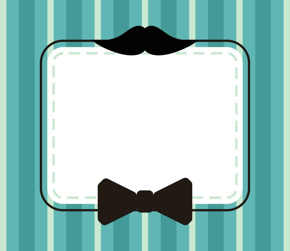 de ather día fondo, Bigote y Corbata icono con gratis espacio para texto. modelo para bandera, póster, social medios de comunicación, web, saludo tarjeta. vector