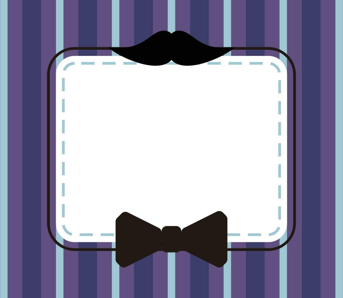 ather's day background, mustache and tie icon with free space for text. Template for banner, poster, social media, web, greeting card. vector