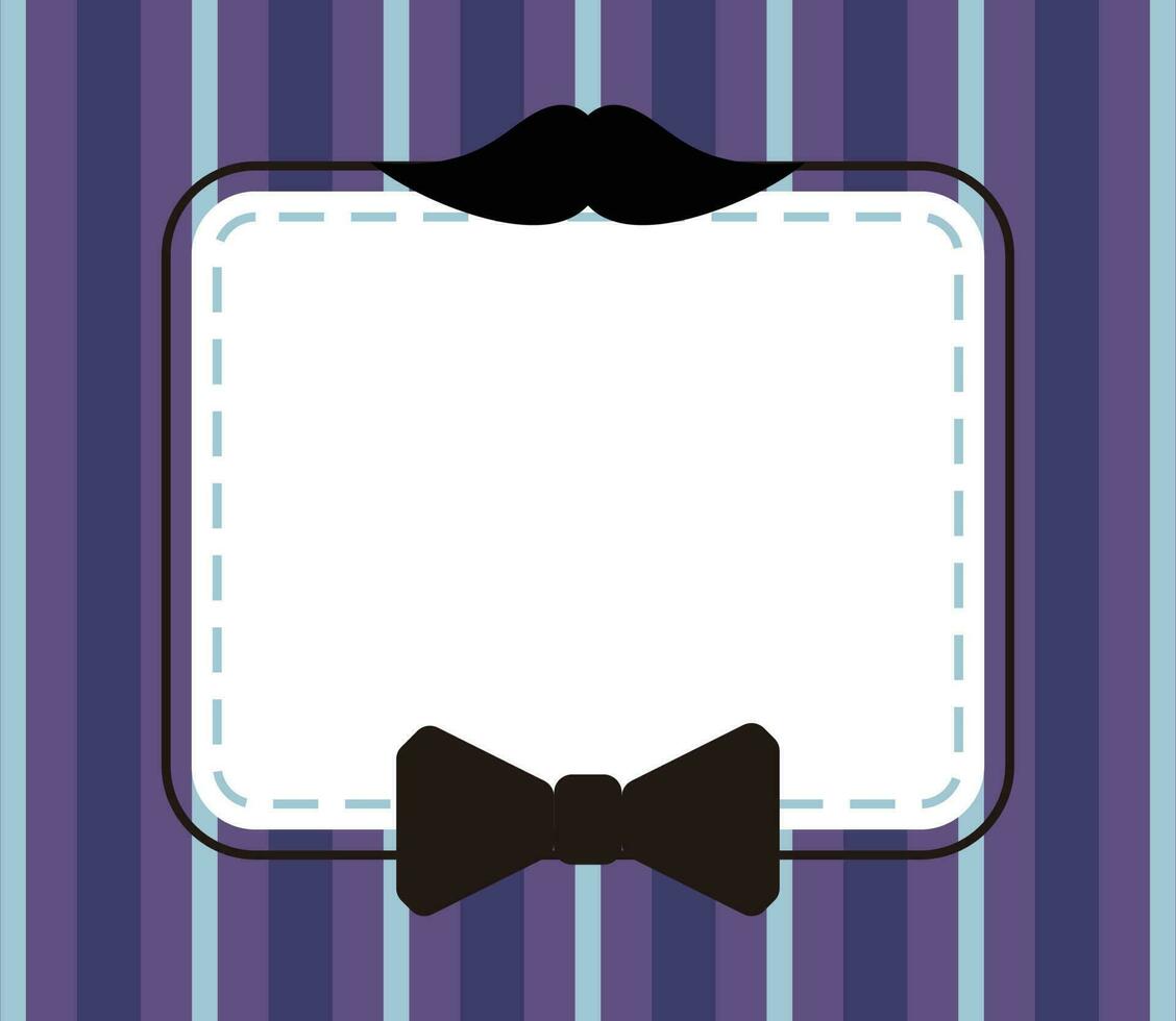 de ather día fondo, Bigote y Corbata icono con gratis espacio para texto. modelo para bandera, póster, social medios de comunicación, web, saludo tarjeta. vector