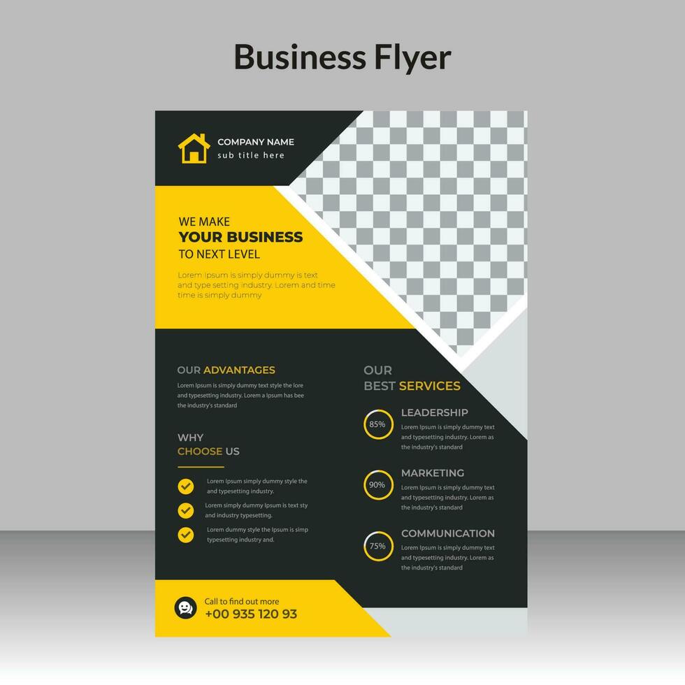 Corporate business flyer design and digital marketing agency brochure cover template vector