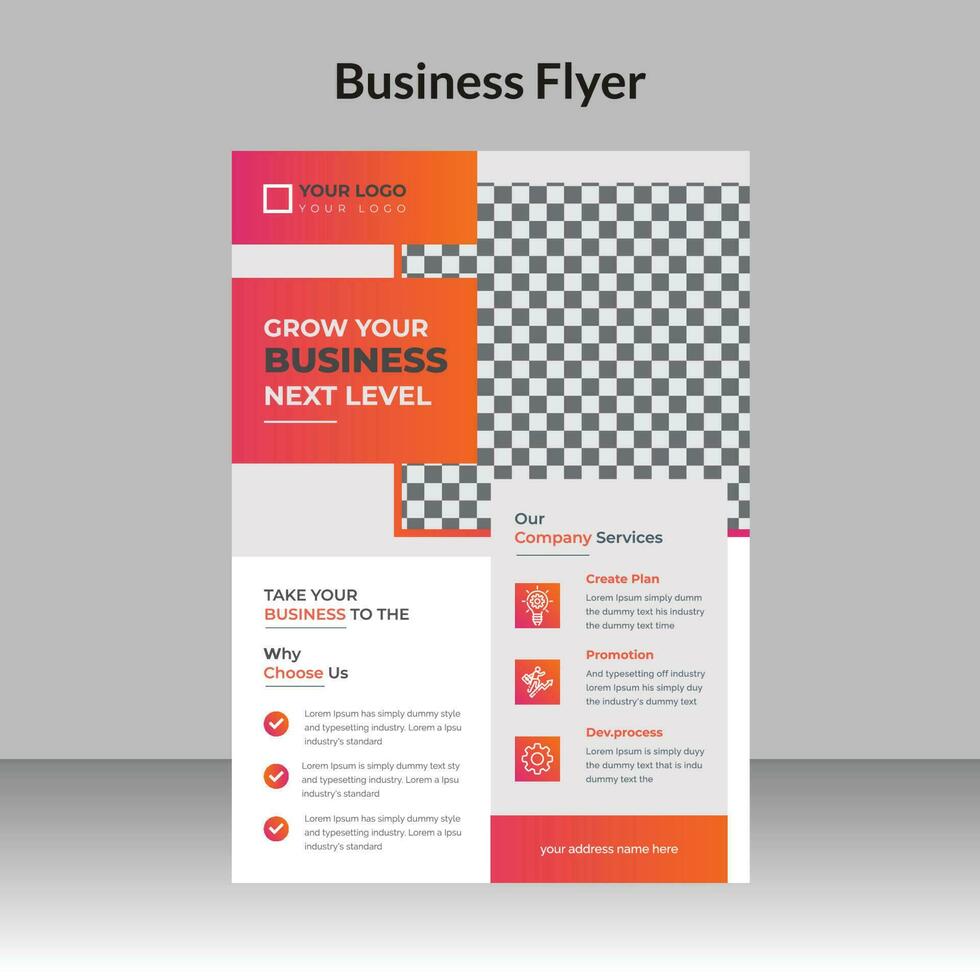 Professional clear and minimal creative corporate business flyer design template vector