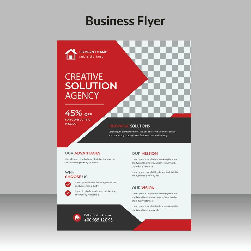Corporate business flyer design and digital marketing agency brochure cover template vector