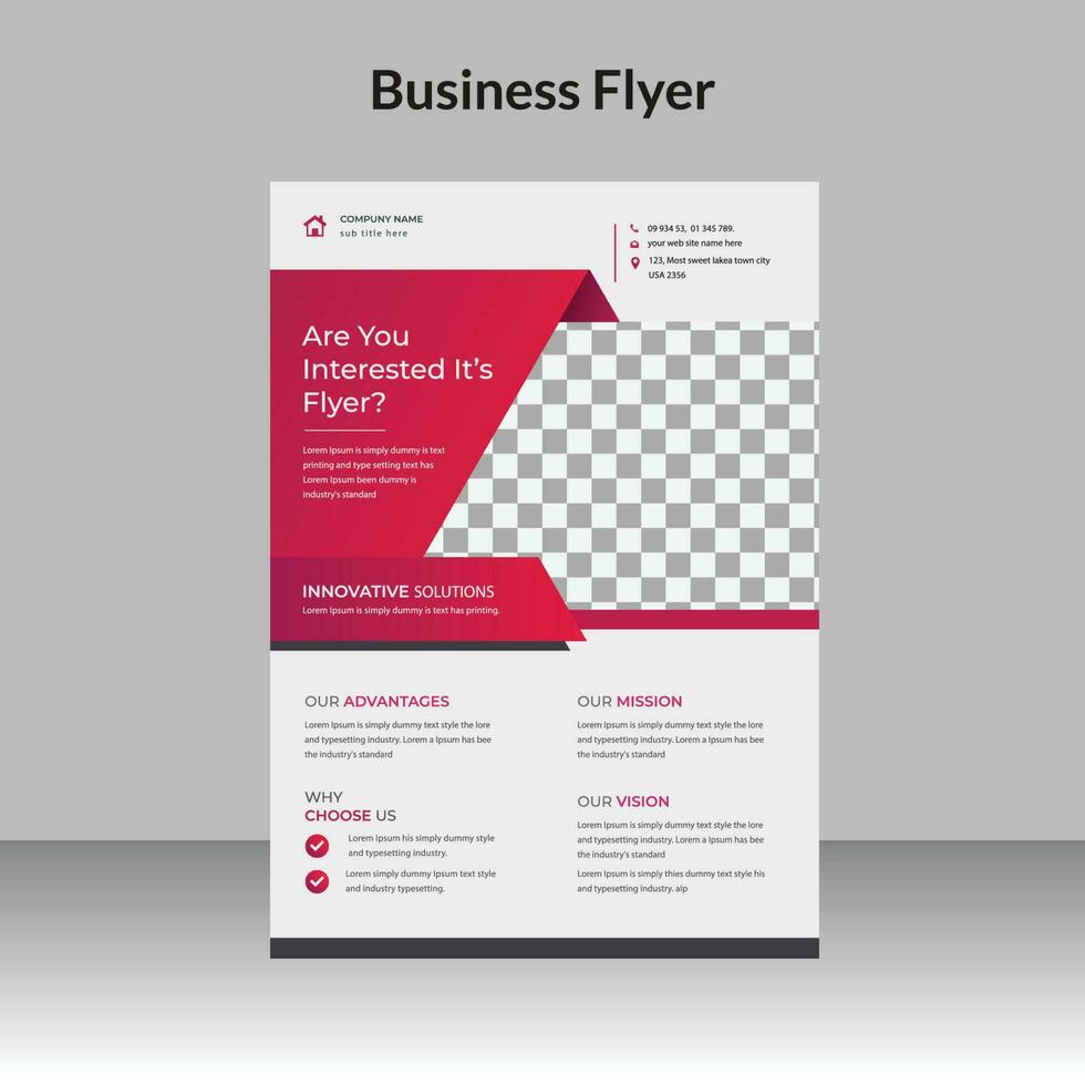 Corporate business flyer design and digital marketing agency brochure cover template vector