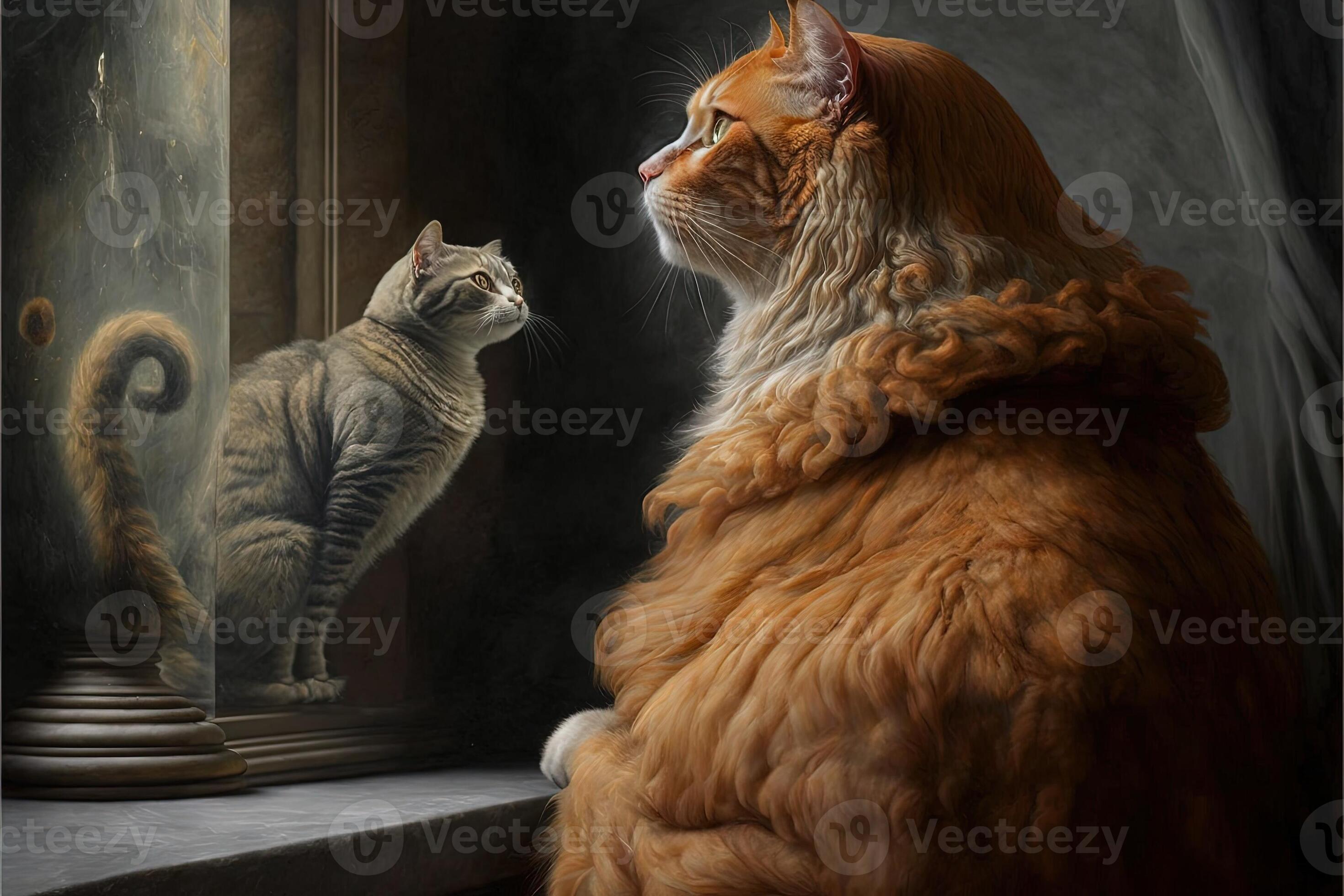 cat philosopher illustration generative ai 23934167 Stock Photo at Vecteezy