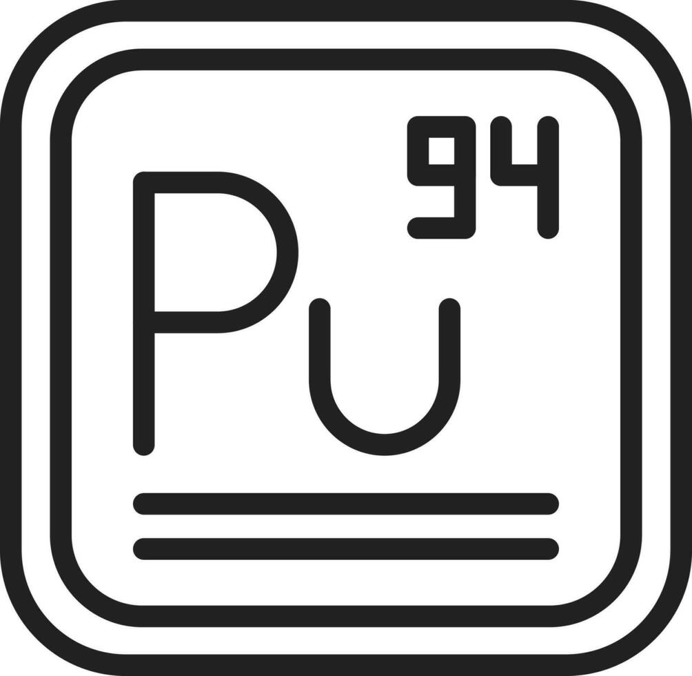plutonio icono vector imagen.