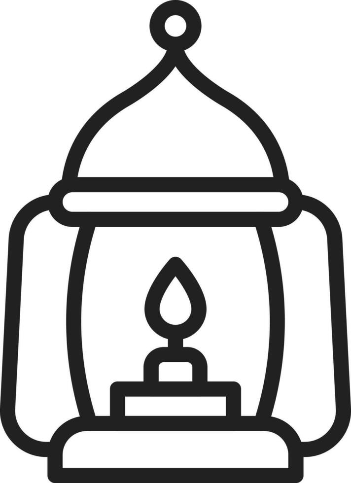 Oil Lamp icon vector image.
