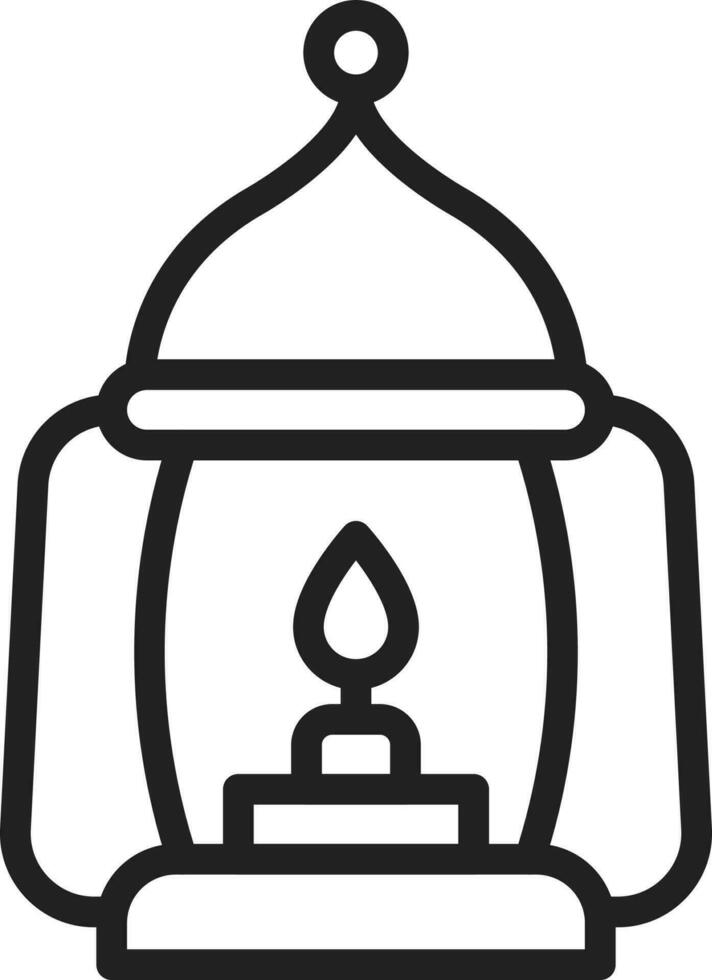 Oil Lamp icon vector image.