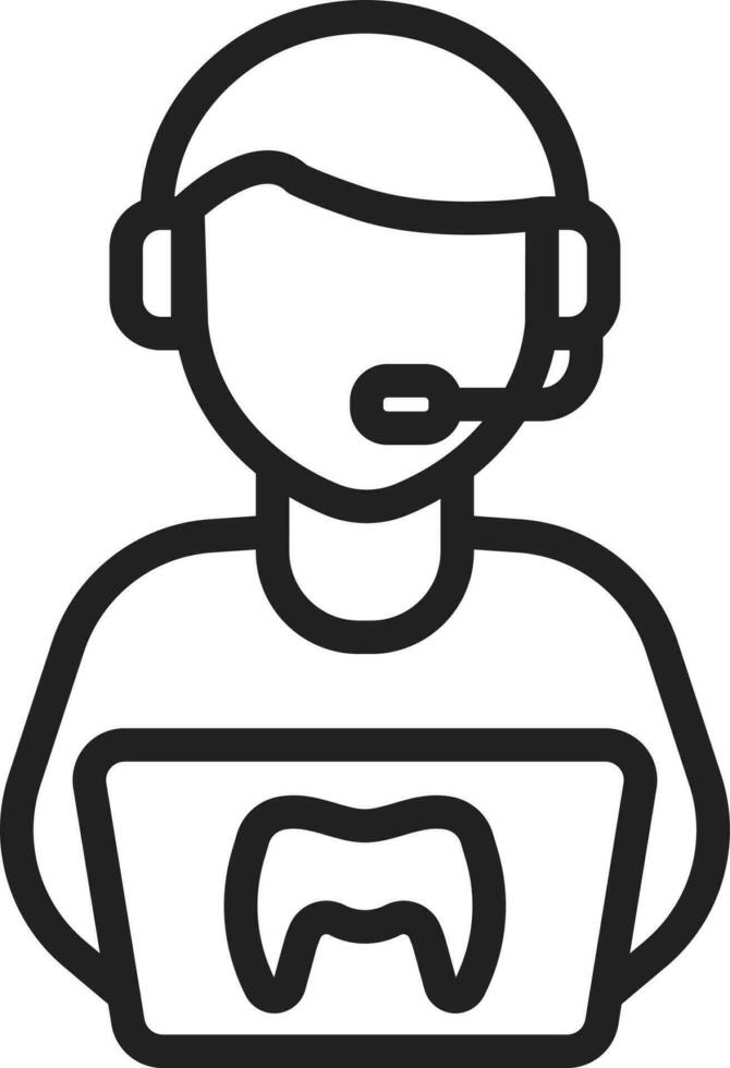 Gamer icon vector image.