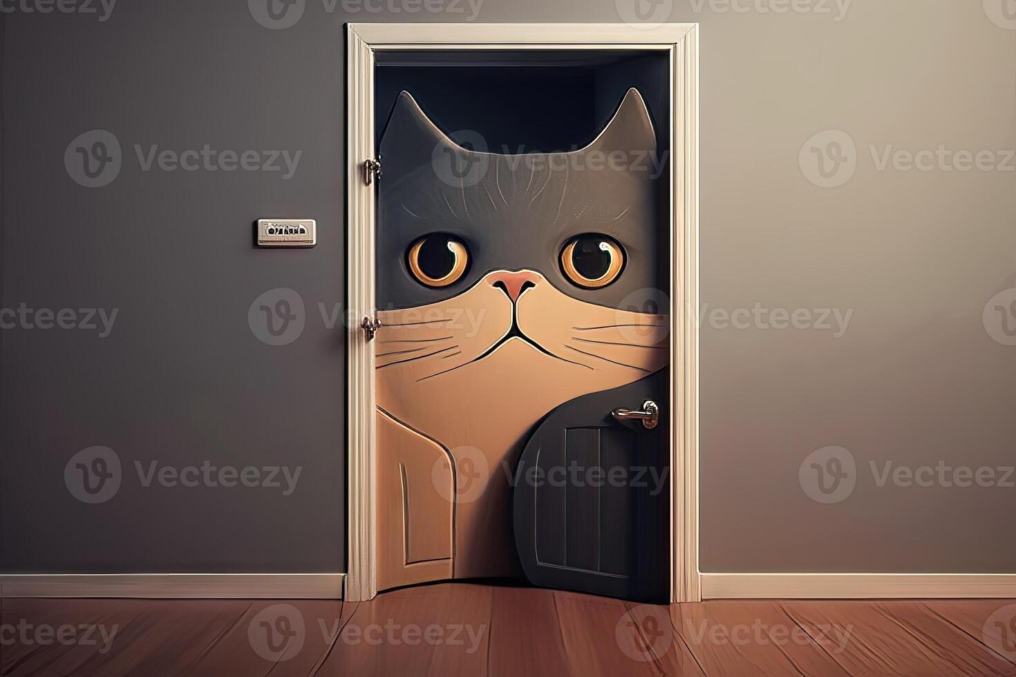 Cat shape door illustration 23934386 Stock Photo at Vecteezy