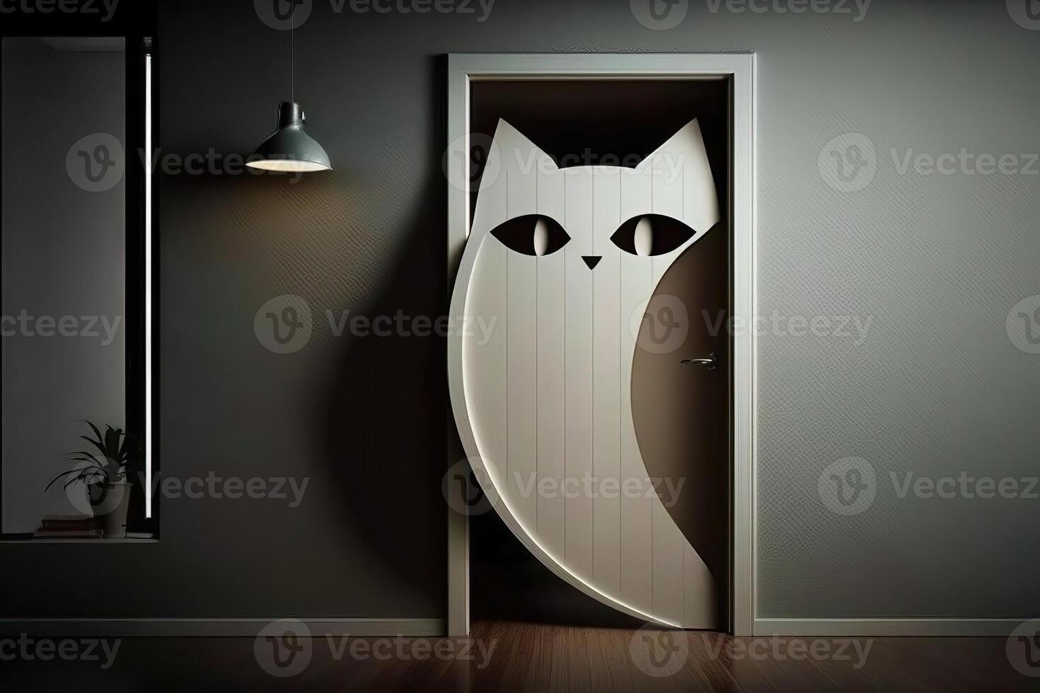 Cat shape door illustration 23934407 Stock Photo at Vecteezy