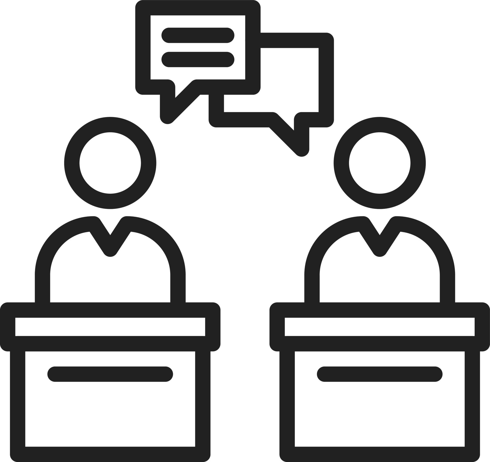 Debate icon vector image. 23934504 Vector Art at Vecteezy