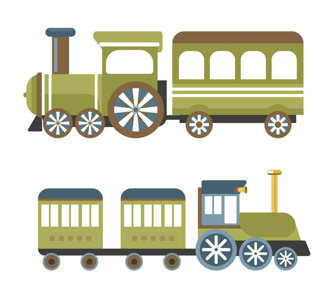 niños tren, miniatura carro para niños vector