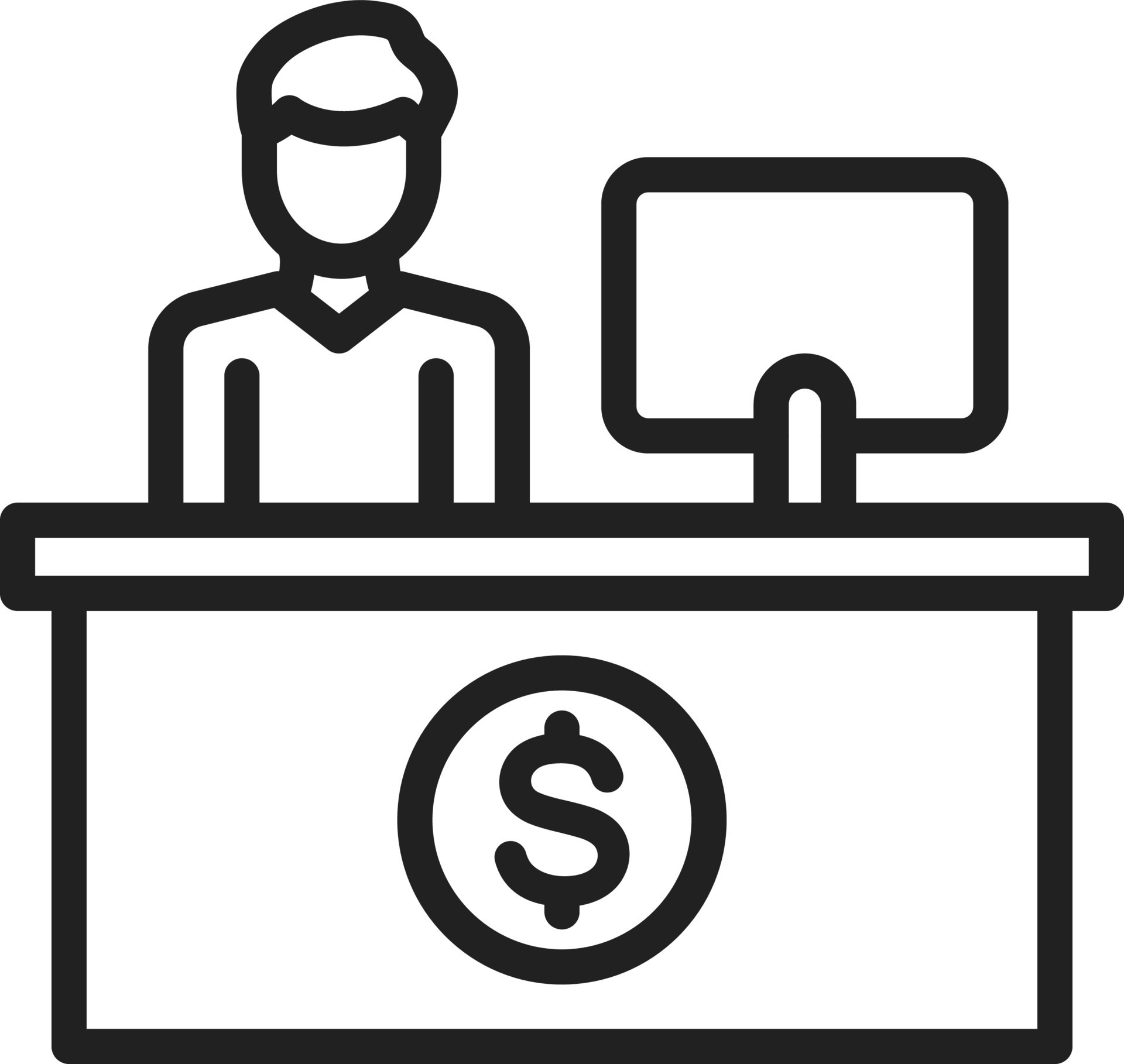 Cash Counter icon vector image. 23934618 Vector Art at Vecteezy
