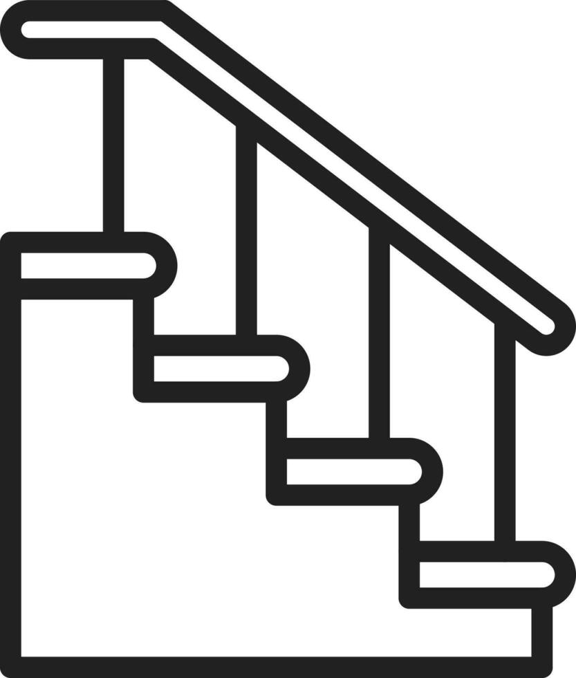 escalera icono vector imagen.