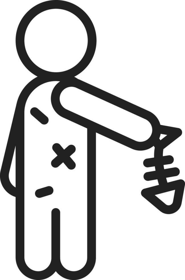 Starvation icon vector image.