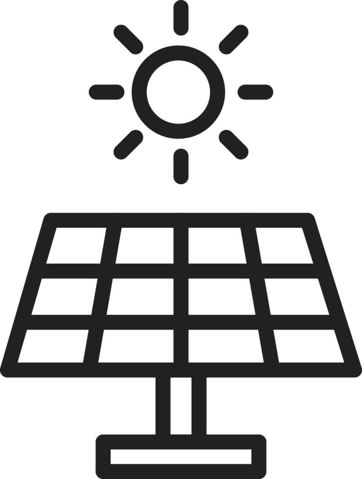 solar panel icono vector imagen.