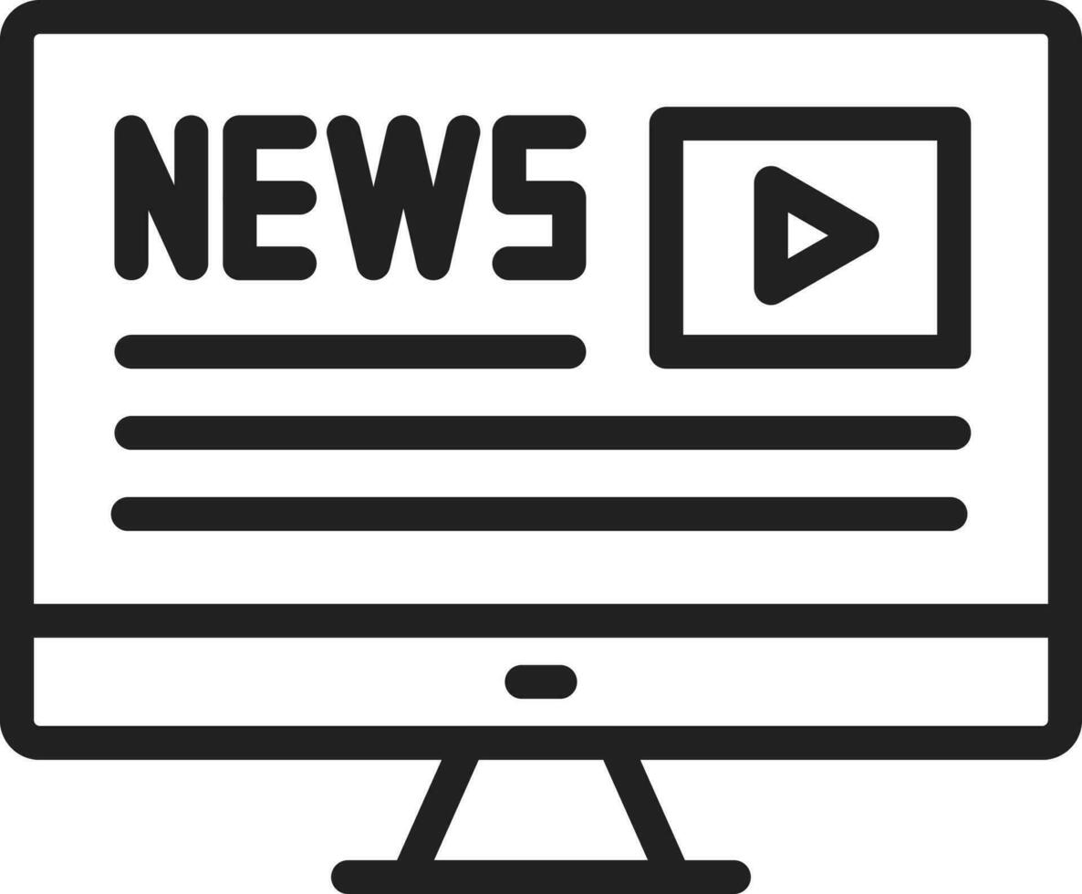 News Report icon vector image. 23934711 Vector Art at Vecteezy