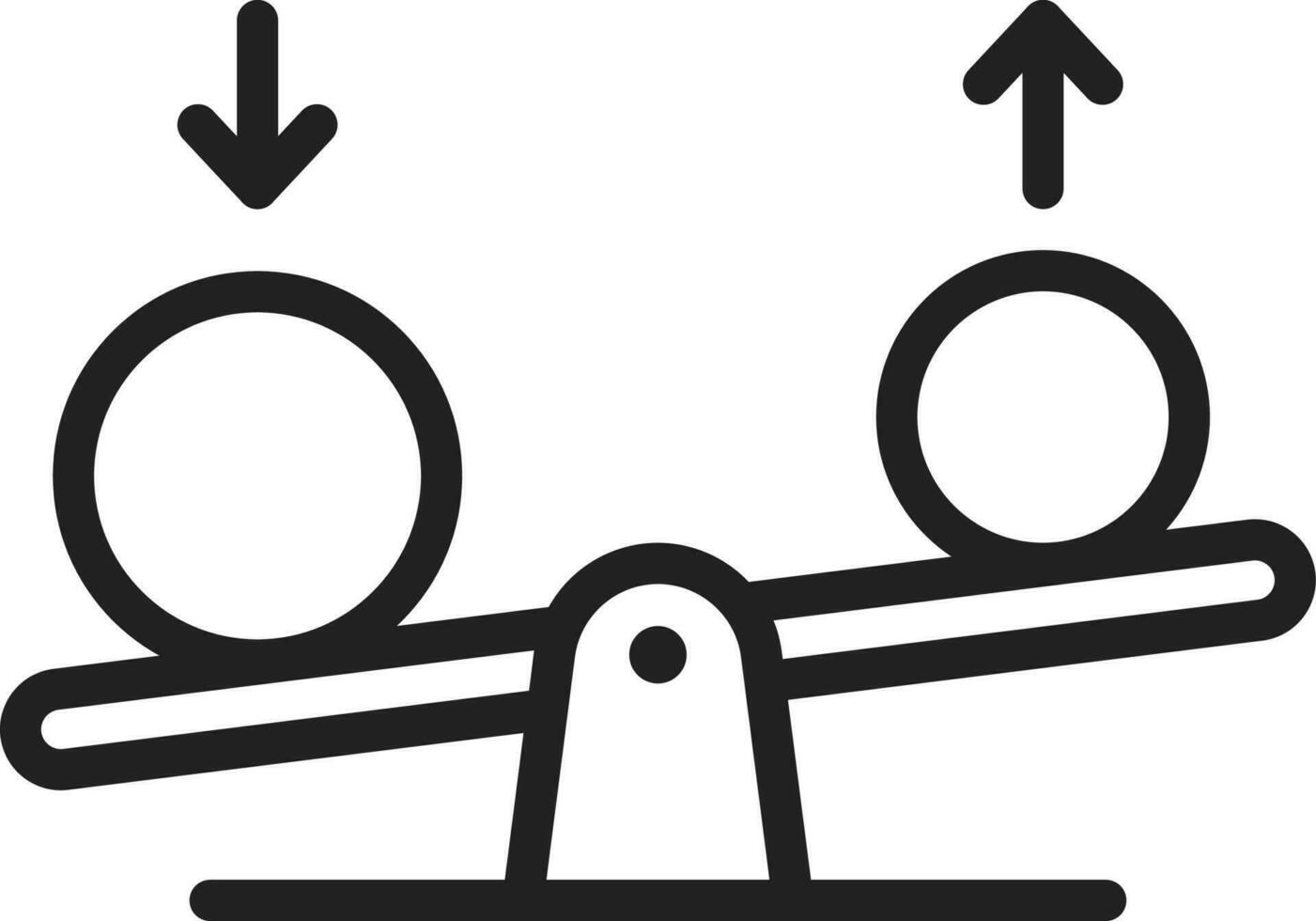 Seesaw icon vector image.