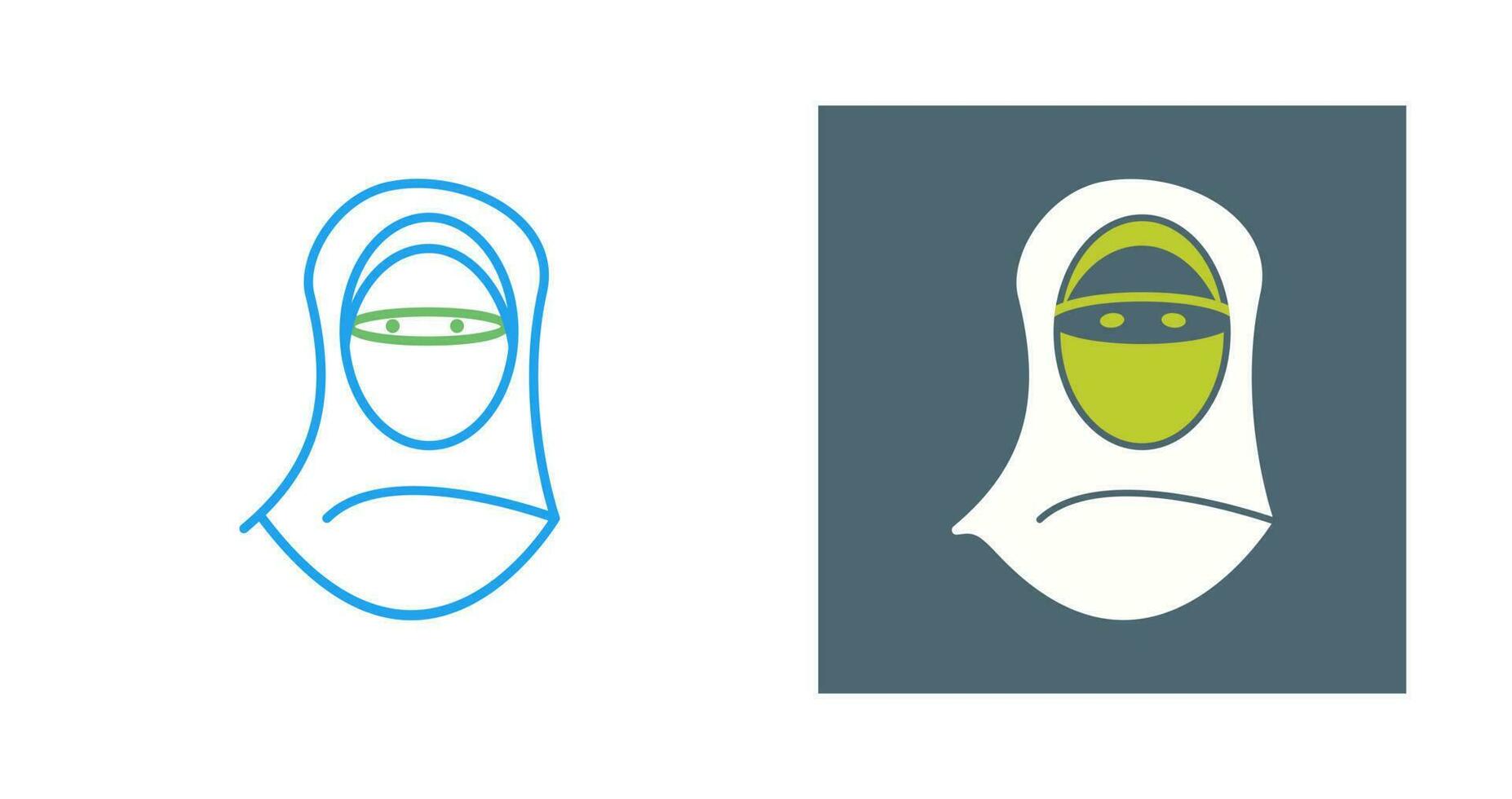 Woman with Niqab Vector Icon