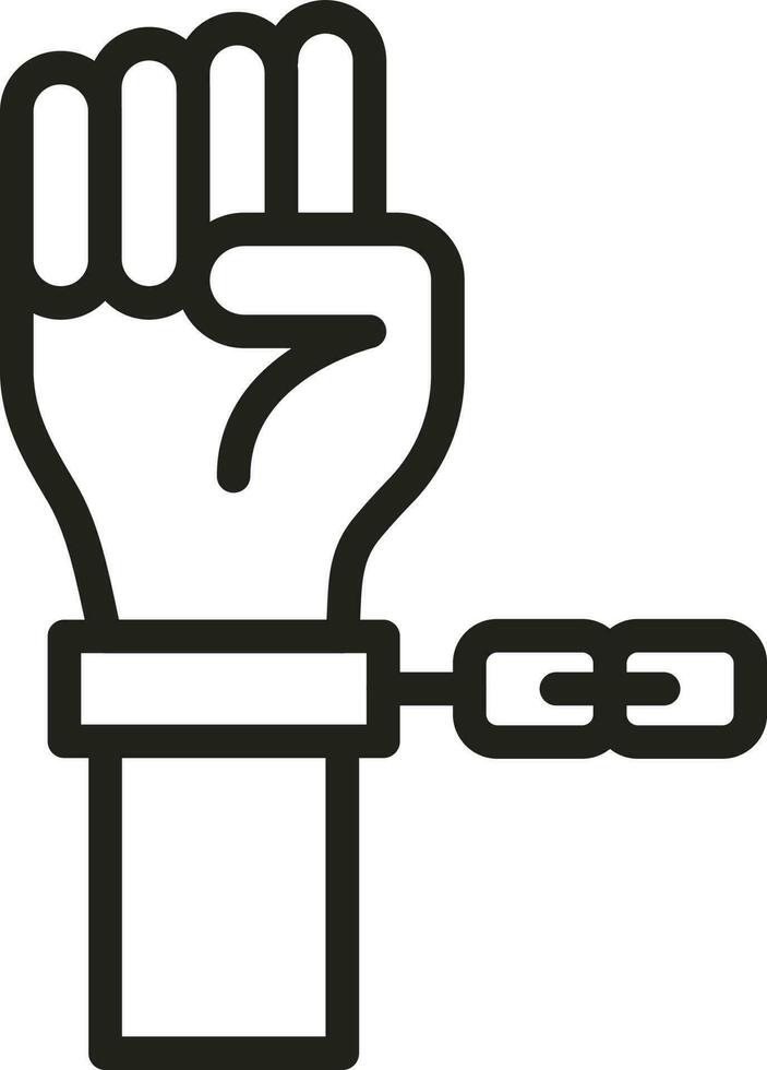 Slavery icon vector image.