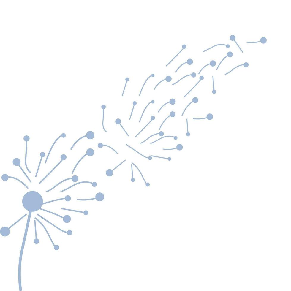 Dandelion Logo, Vector Plant Dandelion flower, Design Icon Template