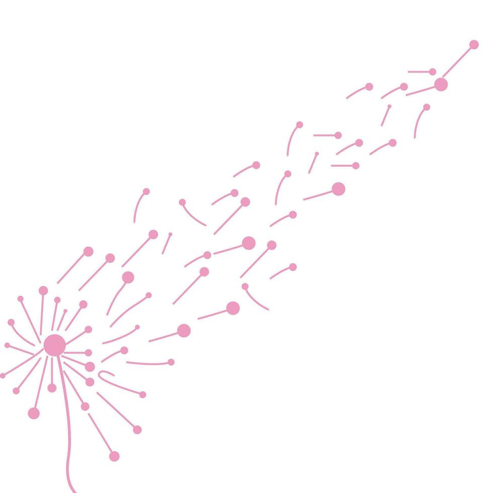 Dandelion Logo, Vector Plant Dandelion flower, Design Icon Template
