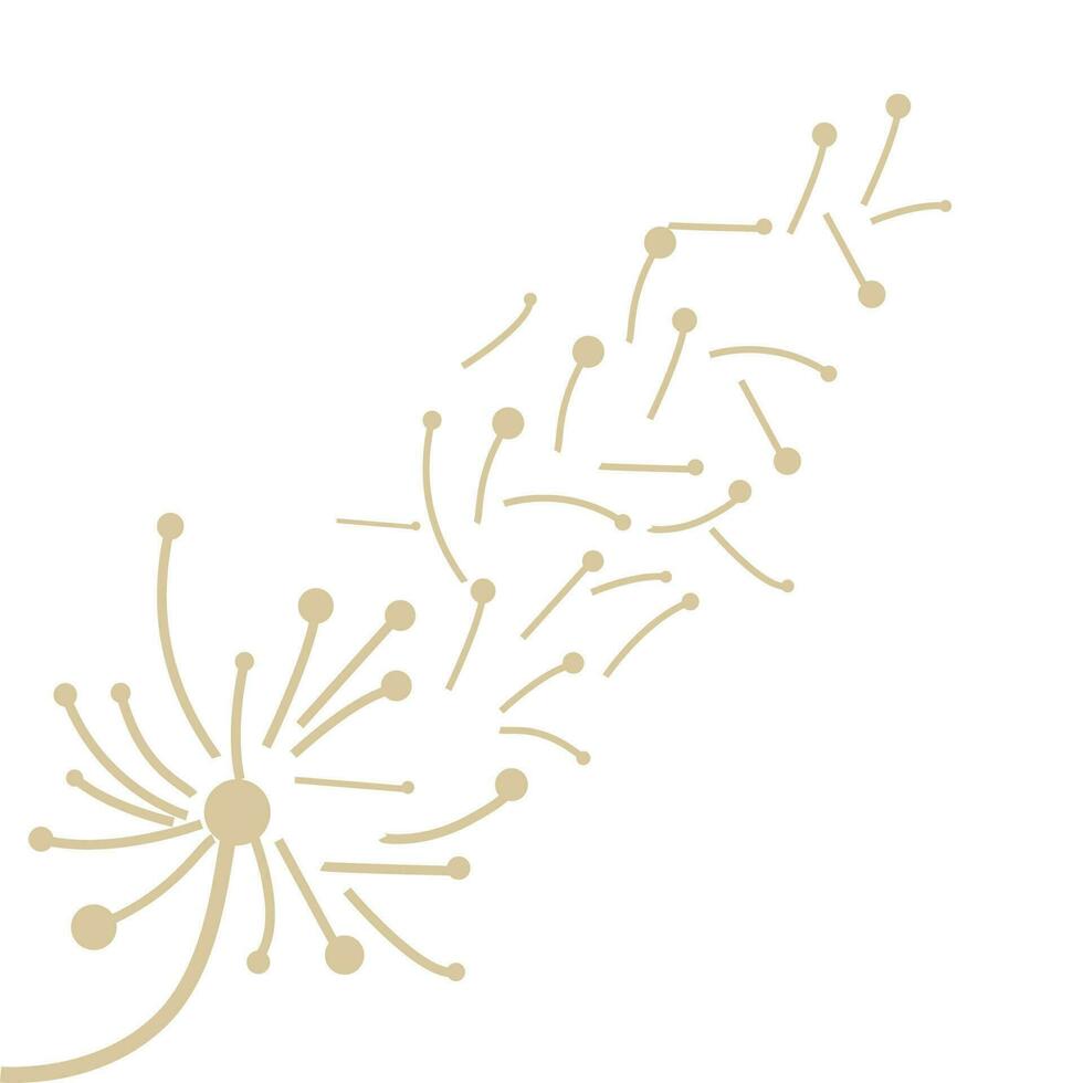 Dandelion Logo, Vector Plant Dandelion flower, Design Icon Template