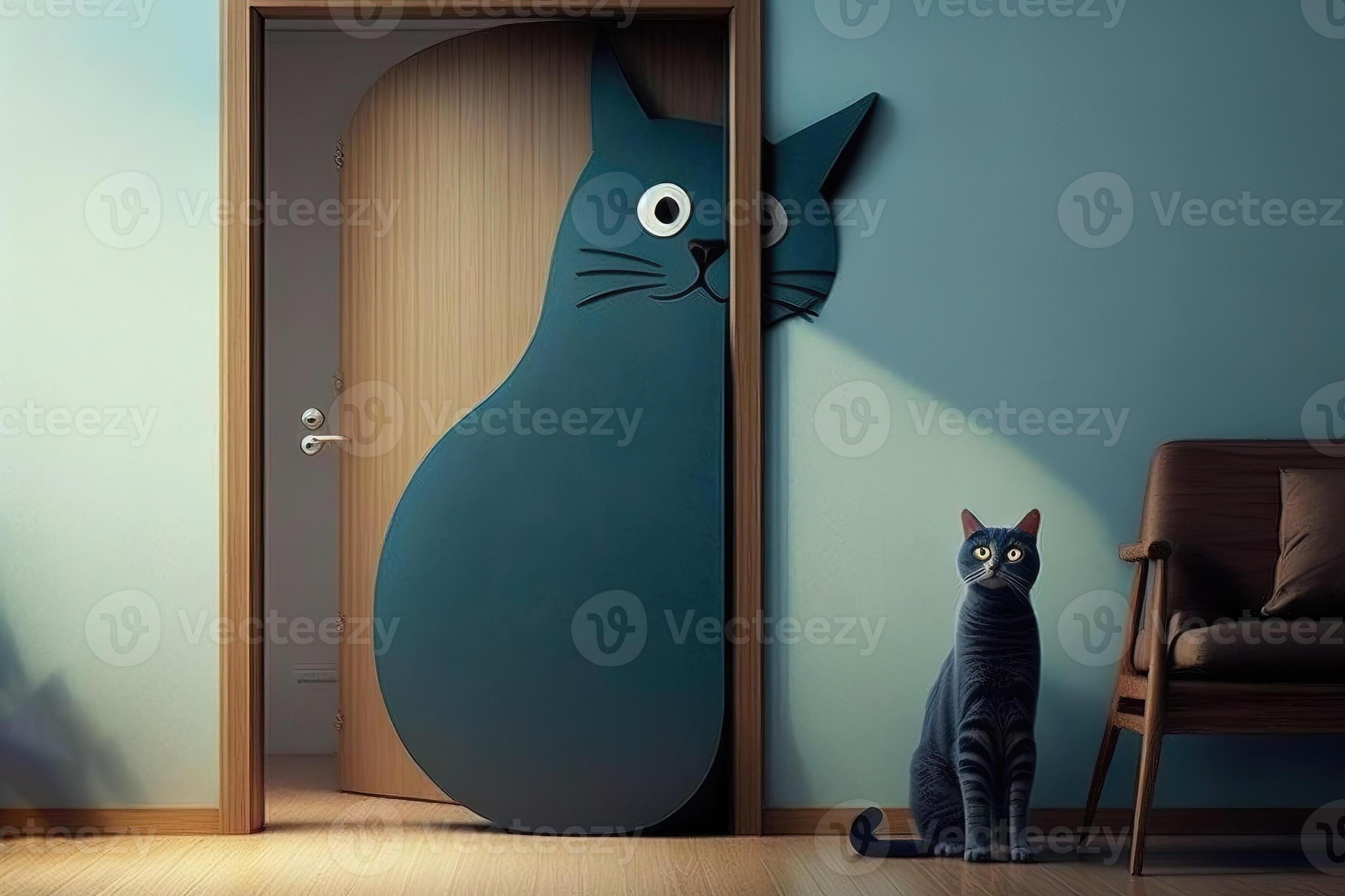 Cat shape door illustration generative ai 23935052 Stock Photo at Vecteezy
