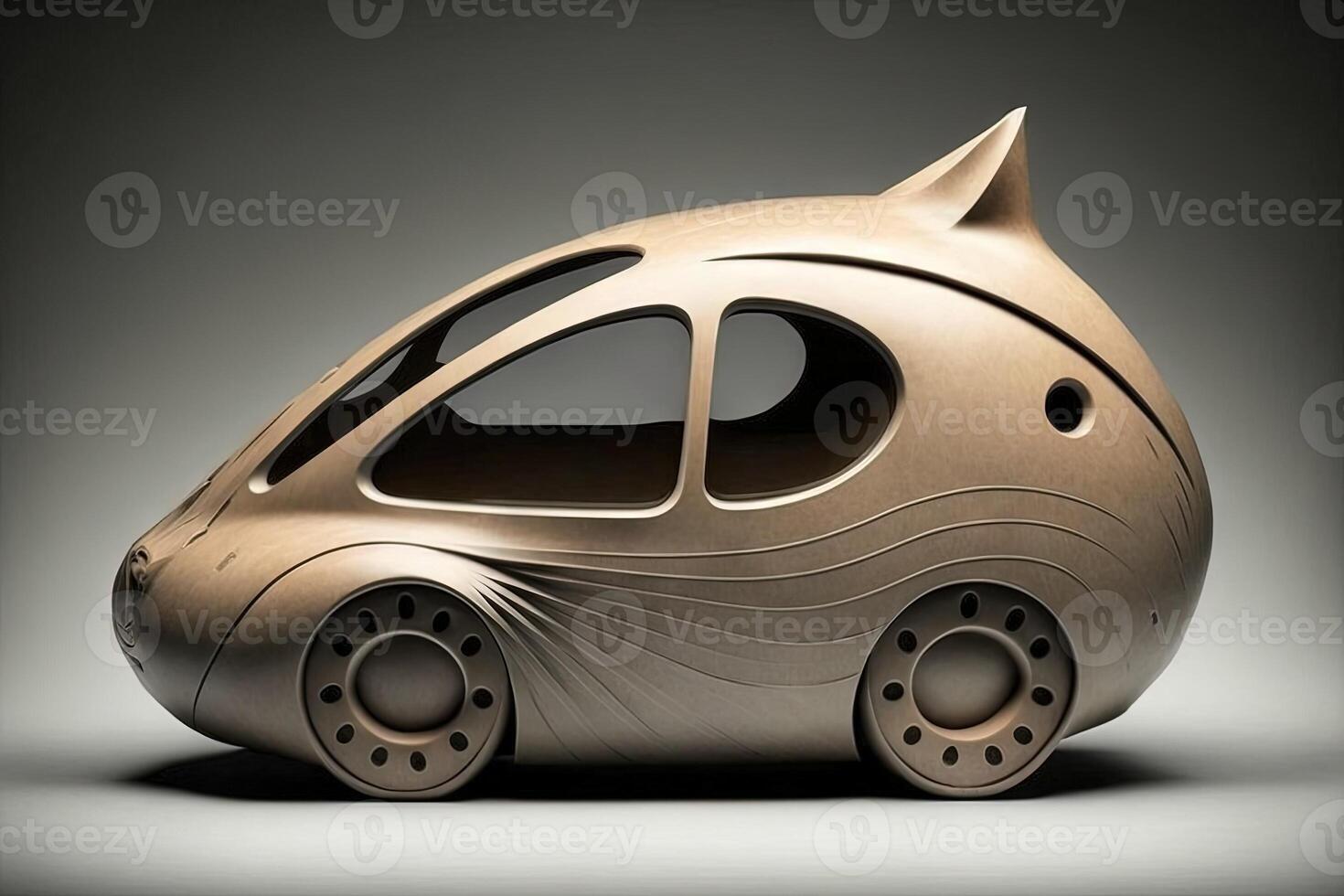 Car shaped like a cat illustration photo