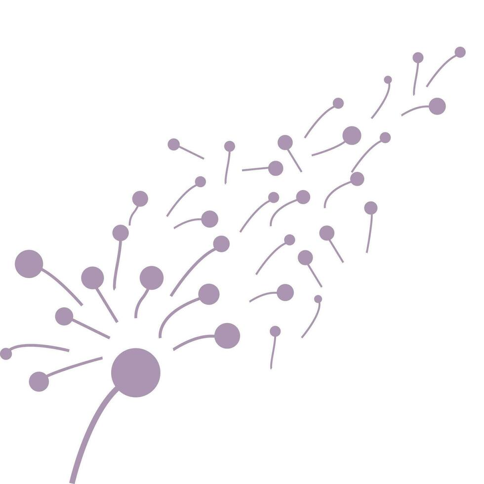 Dandelion Logo, Vector Plant Dandelion flower, Design Icon Template