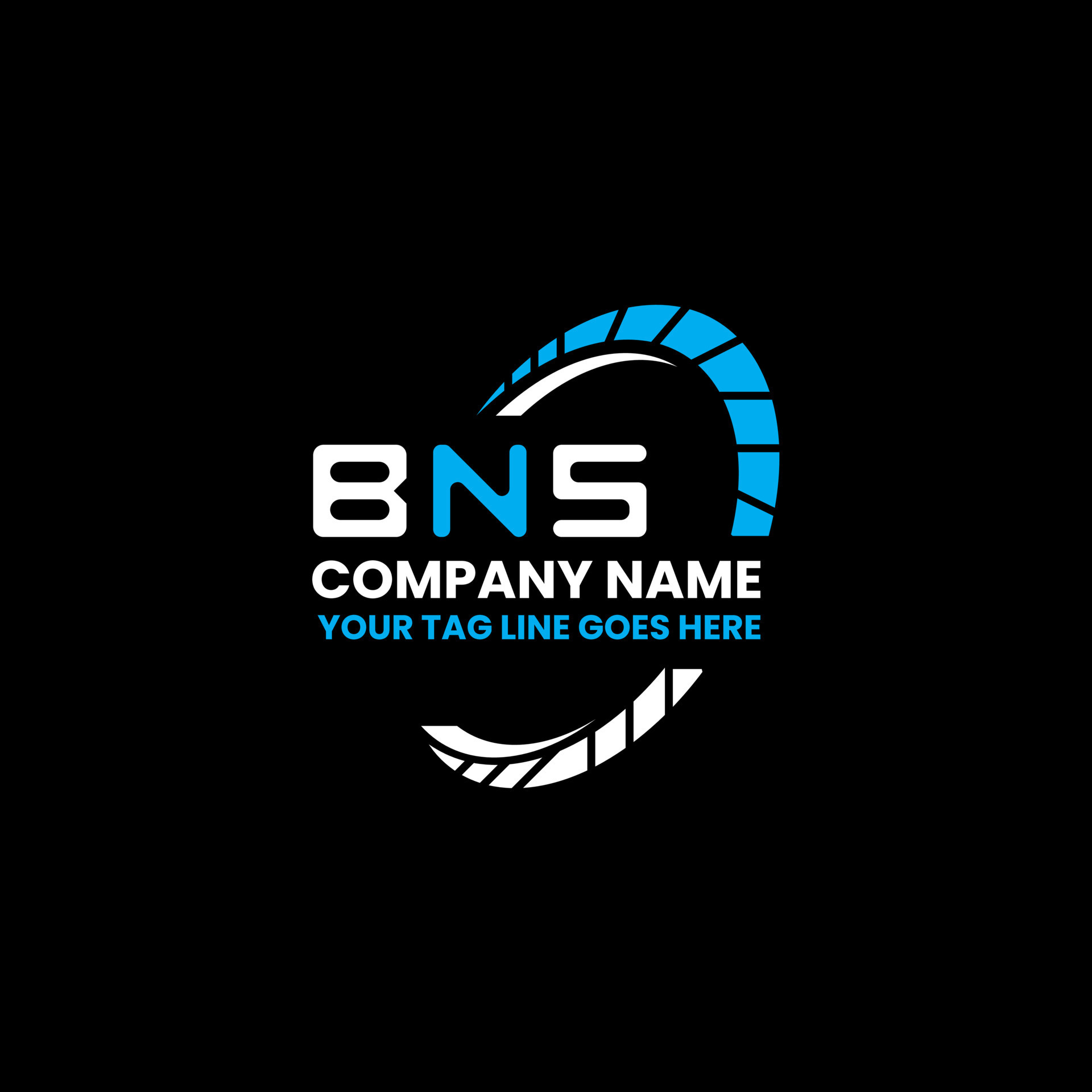 BNS letter logo creative design with vector graphic, BNS simple and
