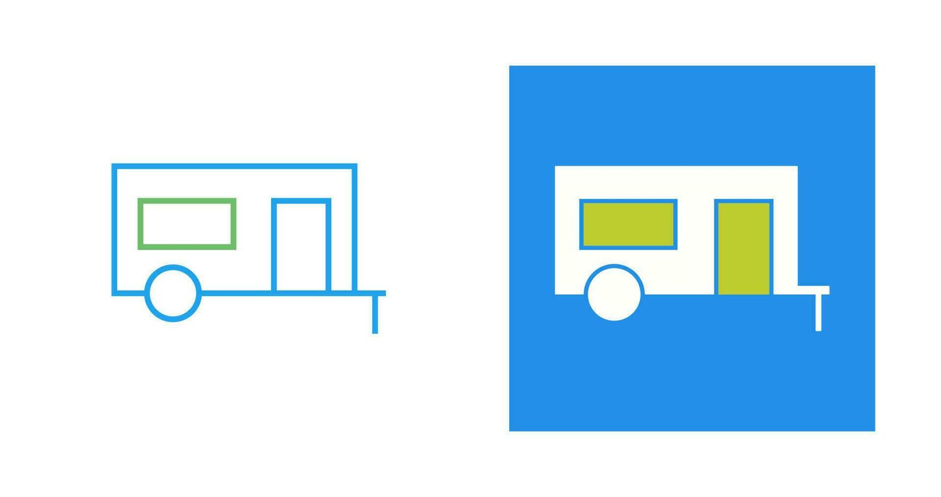 Camping Trailer Vector Icon