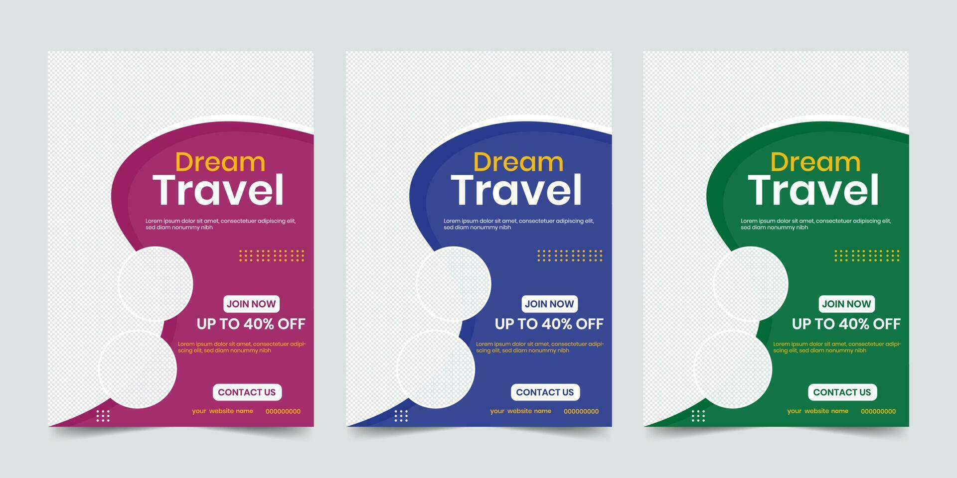 World tour advertising print a4 flier leaflet template vector