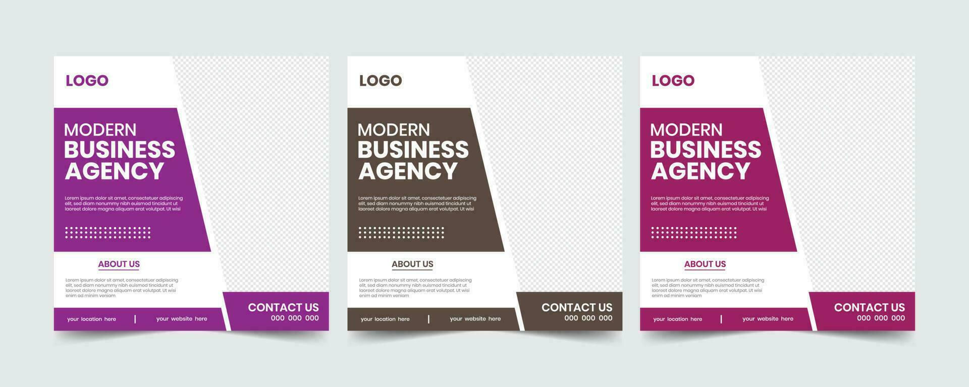 Abstract business marketing print square banner template vector