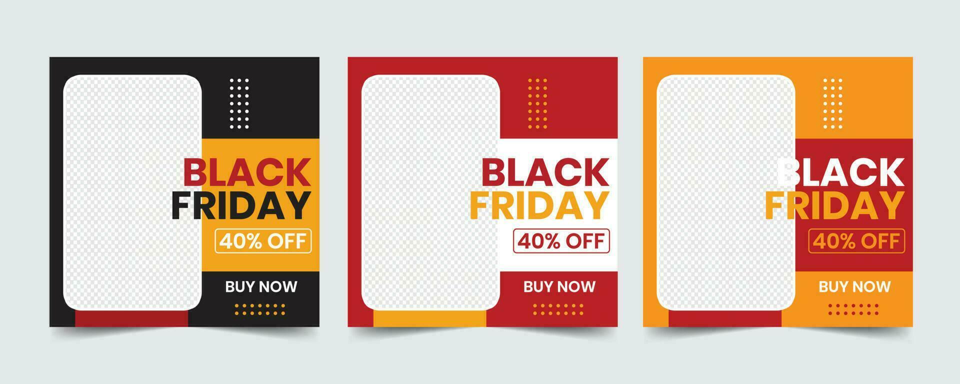 Print square editable friday sale banner vector
