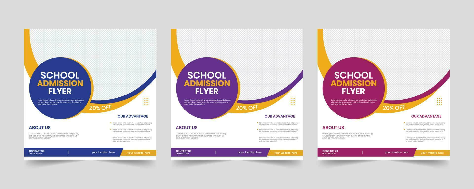 New creative idea professional web and print square banner template vector