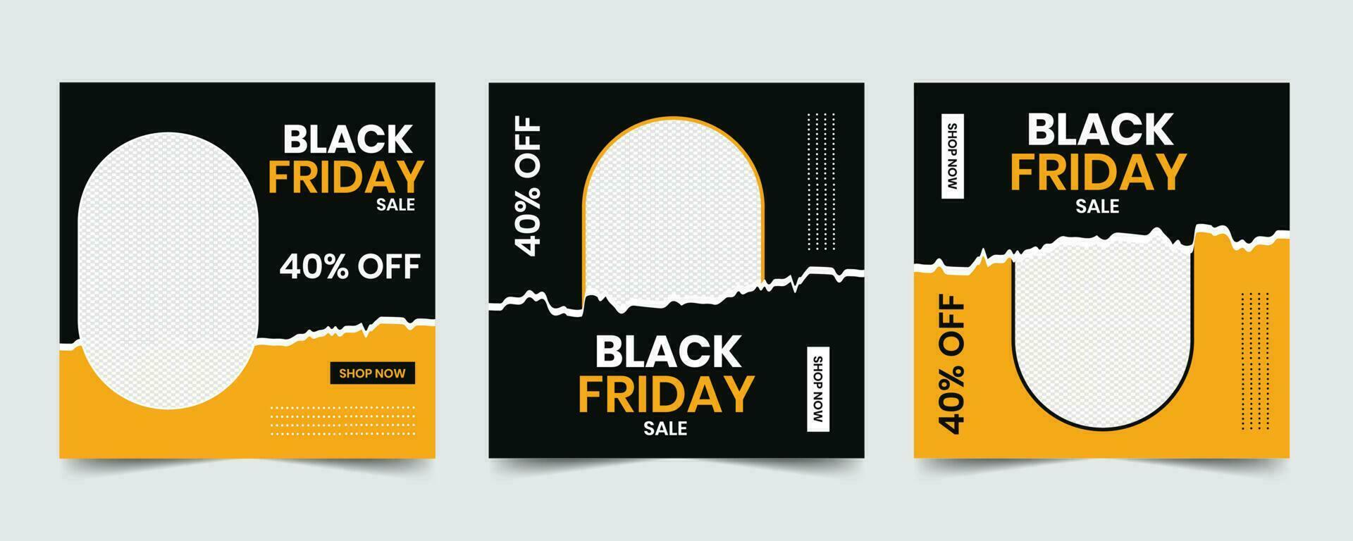 Modern and unique black friday seasonal marketing banner template vector