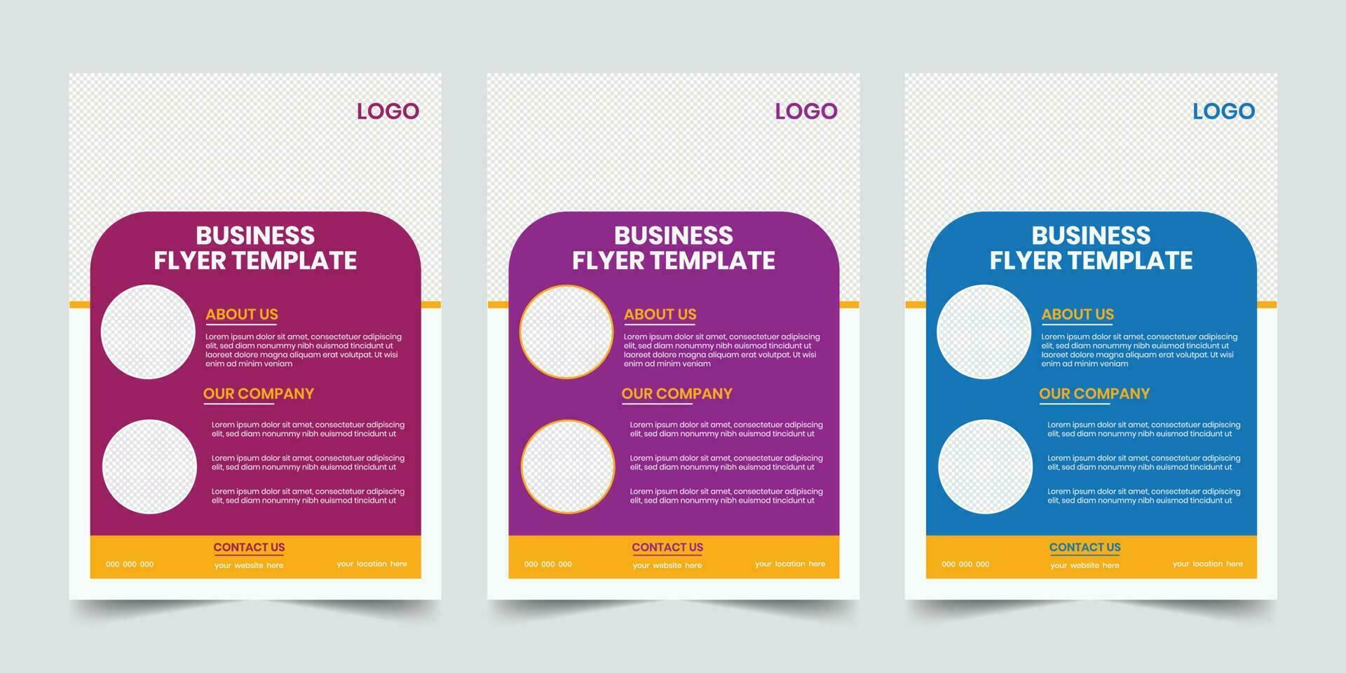 New online business agency a4 print modern creative flyer design vector