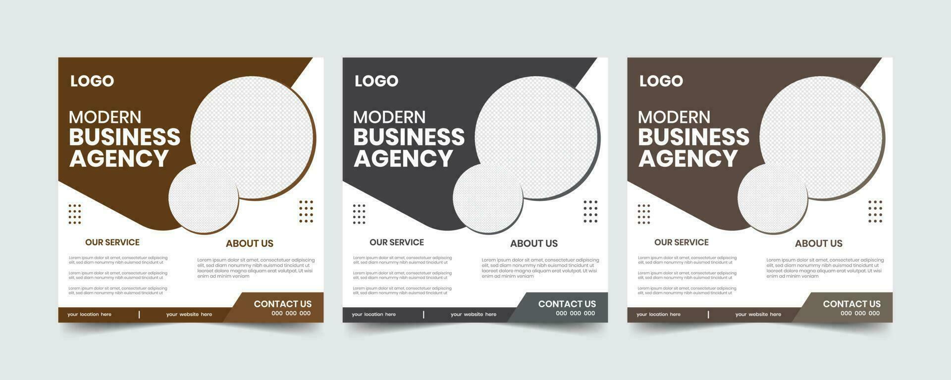 Abstract business marketing print square banner template vector