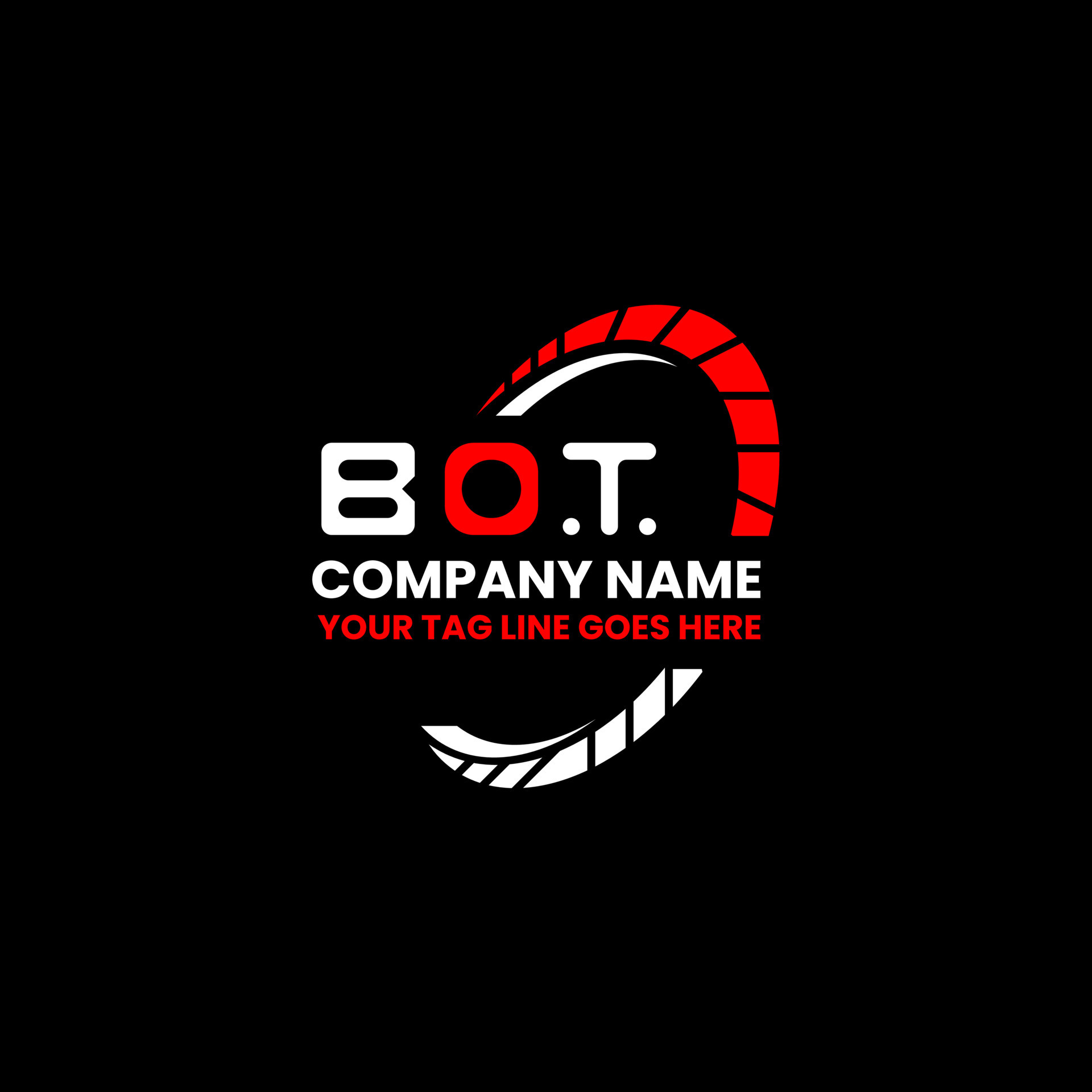 BOT letter logo creative design with vector graphic, BOT simple and