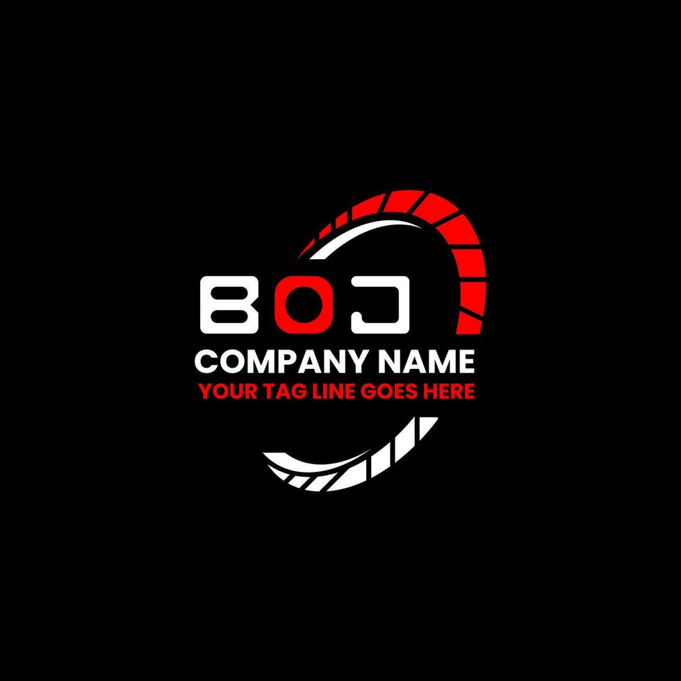 BOJ letter logo creative design with vector graphic, BOJ simple and modern logo. BOJ luxurious alphabet design
